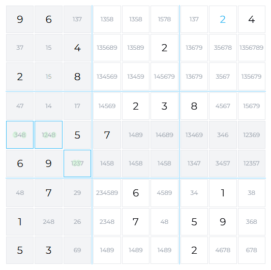 Hidden Triples in Sudoku